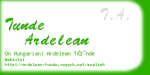 tunde ardelean business card